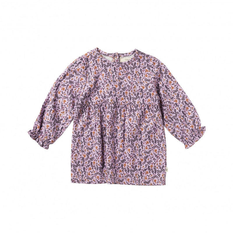 Meisjes Jurk Flowerfield | Maeve van Your Wishes in de kleur Lavender in maat 74.
