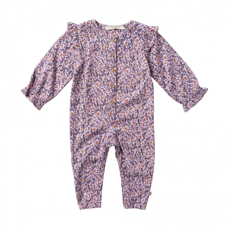 Meisjes Jumpsuit Flowerfield | Marieke van Your Wishes in de kleur Lavender in maat 68.