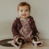 Meisjes Vest Motif Knit  | Maddie van Your Wishes in de kleur Plum Perfect in maat 74.