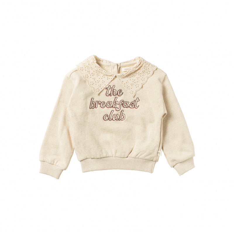 Meisjes Sweater Breakfast | Marley van Your Wishes in de kleur Melange in maat 98.