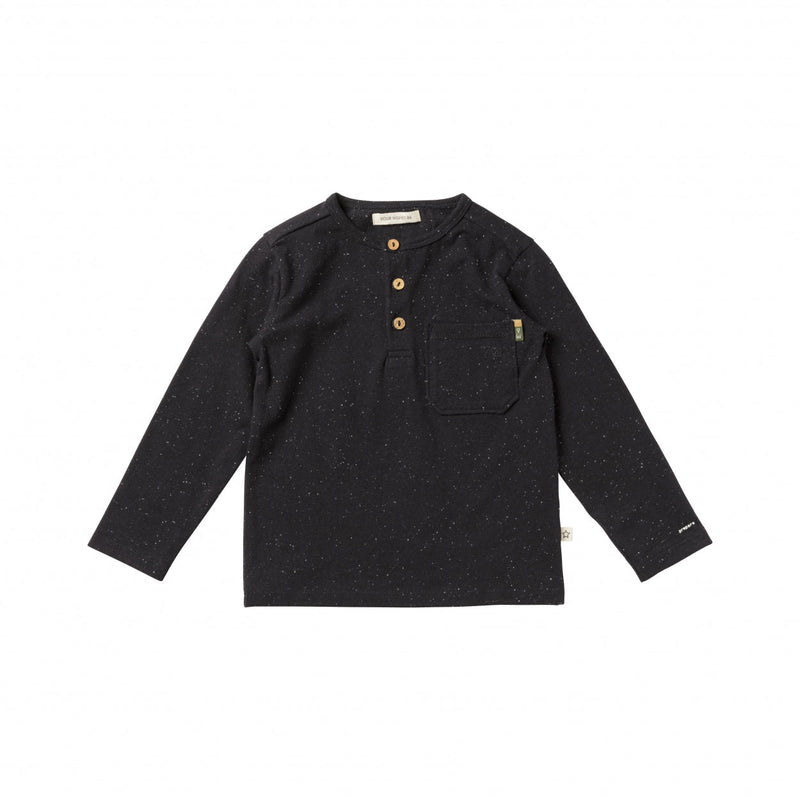 Jongens Shirt Nappy | Denton van Your Wishes in de kleur Black in maat 98.