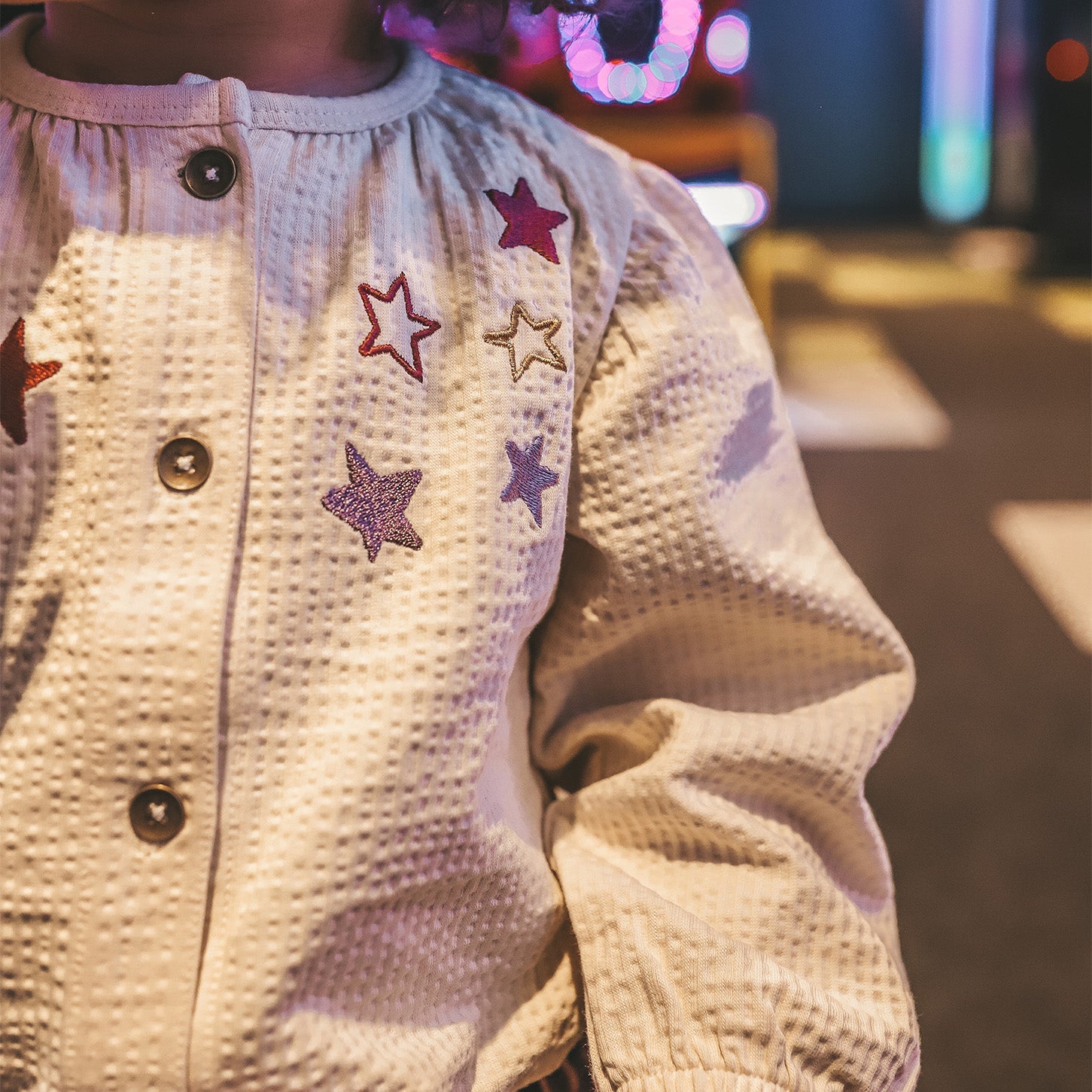 Meisjes Rolo | Fluid Blouse van Your Wishes in de kleur Birch in maat 128.