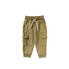 Jongens Garment Dye | Cargo Jogger van Your Wishes in de kleur Olive Branch in maat 128.