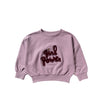 Meisjes Girl Power | Oversized Sweater van Your Wishes in de kleur Elderberry in maat 128.