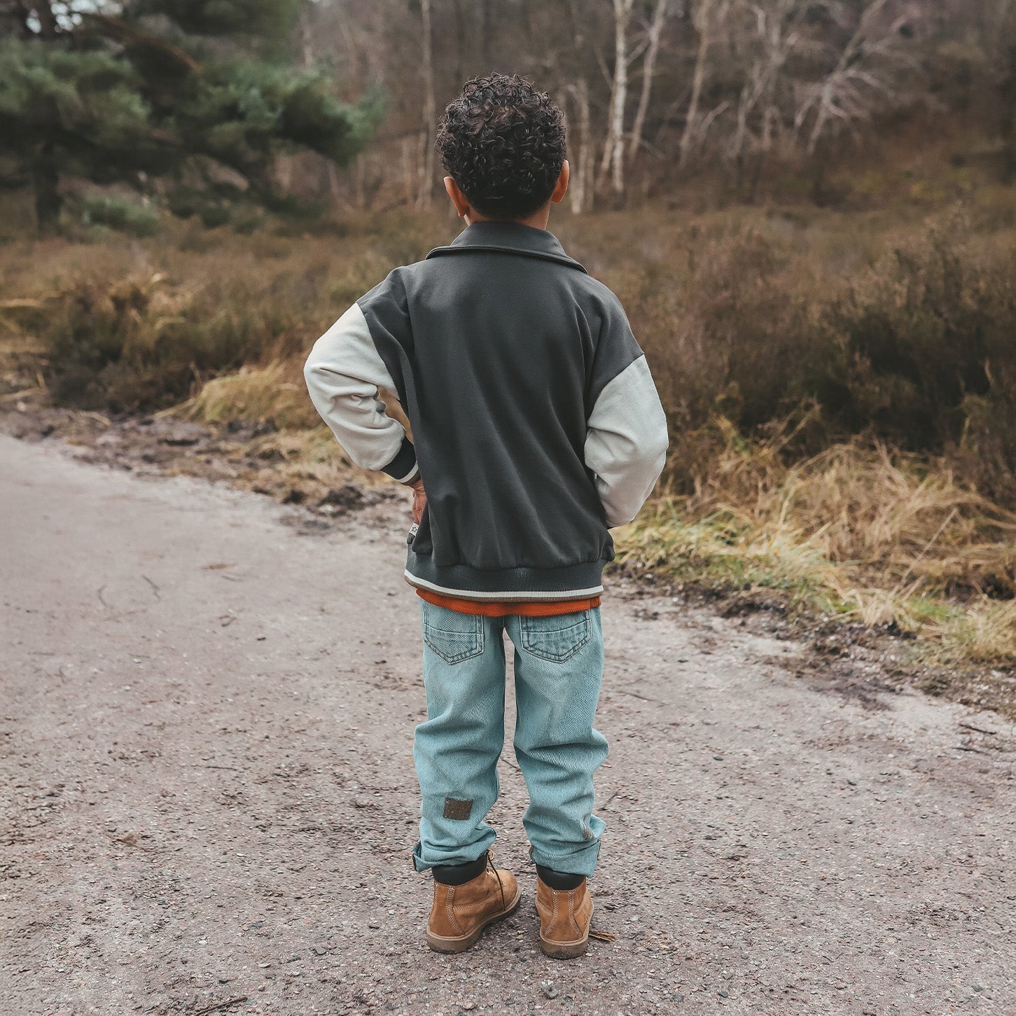 Jongens Gates Of The Artic | Bomber van Your Wishes in de kleur Raven in maat 128.