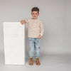 Jongens Stripe Terry | Relaxed Granddad Longsleeve van Your Wishes in de kleur Multicolor in maat 128.