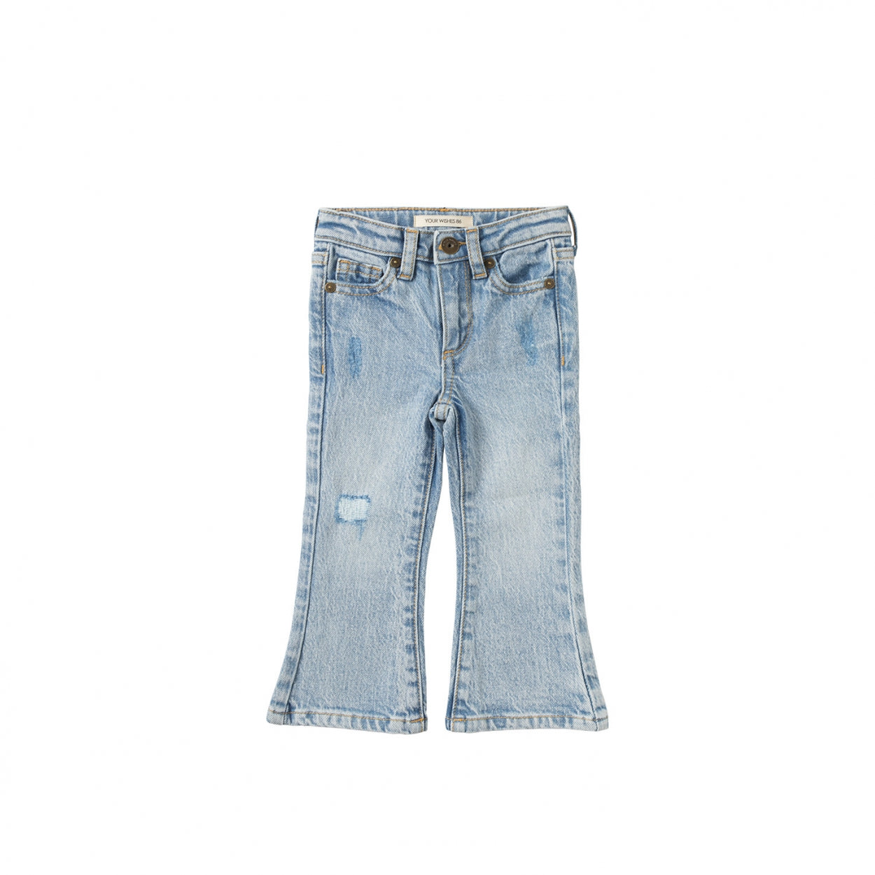 Meisjes Flared Jeans | Dacia van  in de kleur Denim Light Blue in maat 128.