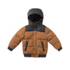 Jongens Jas Orlando | Bomber van Your Wishes in de kleur Leather Brown in maat 146-152.