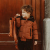 Jongens Jas Orlando | Bomber van Your Wishes in de kleur Leather Brown in maat 146-152.