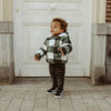 Jongens Jas Otto | Teddy Jacket van  in de kleur Pine Green in maat 98.