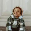 Jongens Jas Otto | Teddy Jacket van  in de kleur Pine Green in maat 98.