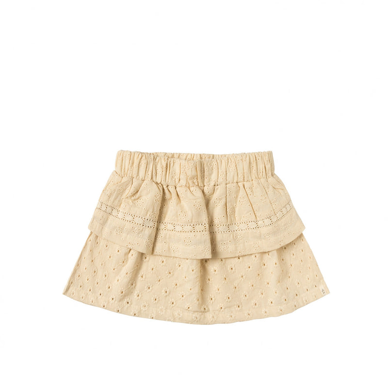 Meisjes Skirt Schiffly | Mitzi van Your Wishes in de kleur Honeycomb in maat 128.