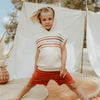 Jongens Sweater Sleeveless Melange | Pelle van Your Wishes in de kleur Honeycomb in maat 128.