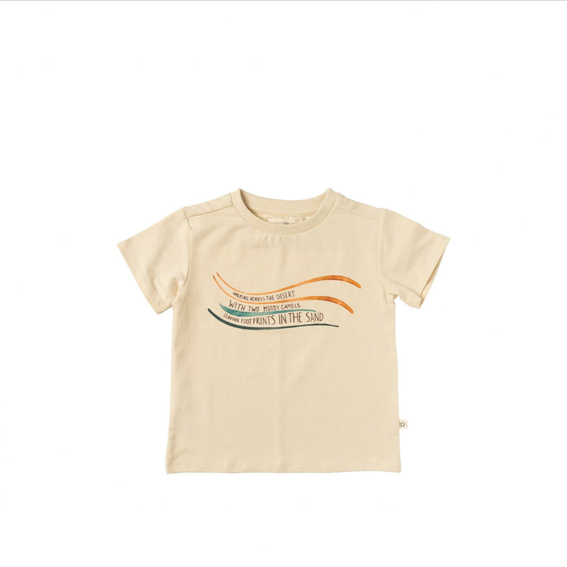 Jongens T-Shirt Walking | Pars van Your Wishes in de kleur Honeycomb in maat 128.