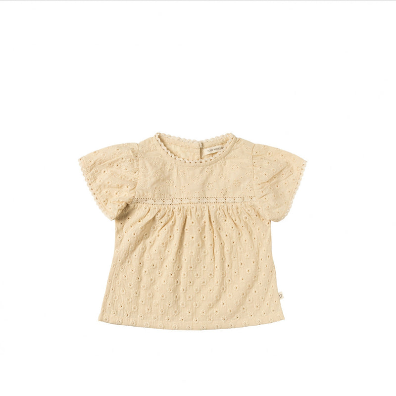 Meisjes Blouse Schiffly | Parklyn van Your Wishes in de kleur Honeycomb in maat 128.
