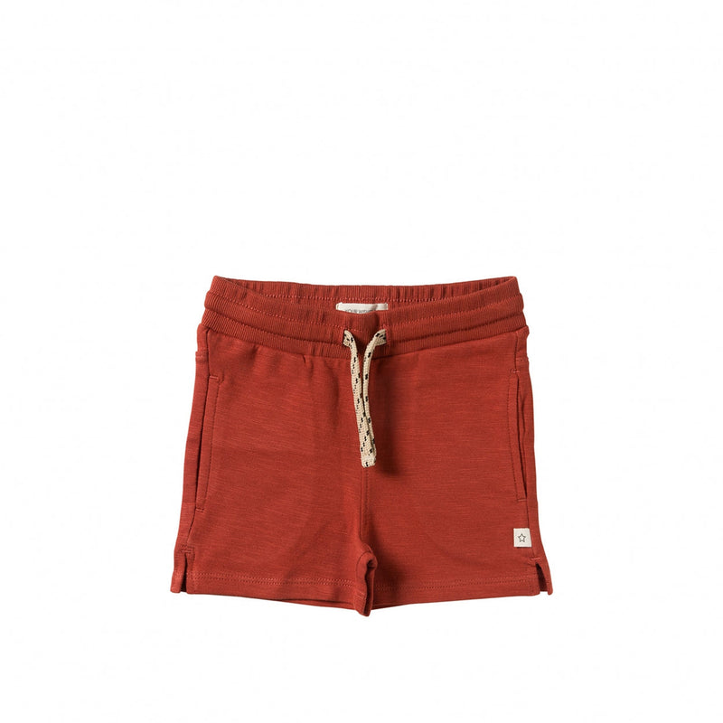 Jongens Short Slub | Potter van Your Wishes in de kleur Barn Red in maat 128.