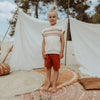 Jongens Short Slub | Potter van Your Wishes in de kleur Barn Red in maat 128.