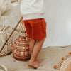 Jongens Short Slub | Potter van Your Wishes in de kleur Barn Red in maat 128.