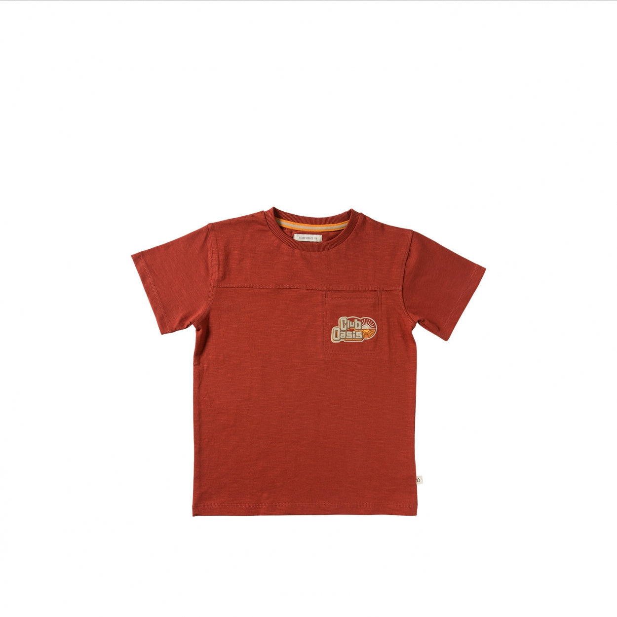 Jongens T-Shirt Slub | Peppa van Your Wishes in de kleur Barn Red in maat 128.