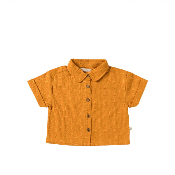 Meisjes Blouse Vision | Pika van Your Wishes in de kleur Sahara Sun in maat 128.