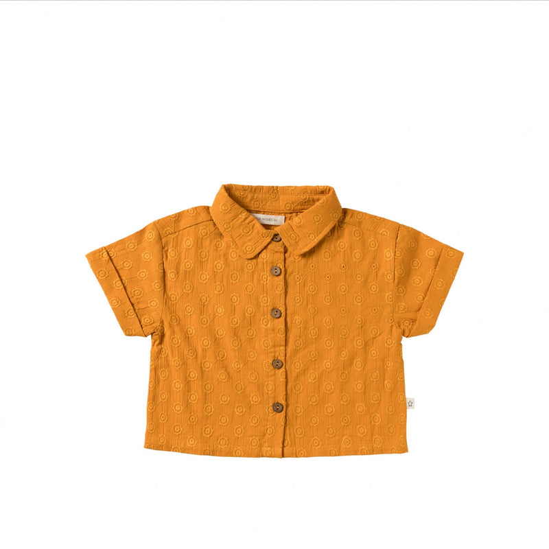 Meisjes Blouse Vision | Pika van Your Wishes in de kleur Sahara Sun in maat 128.