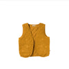 Meisjes Gilet Muslin | Poppy van Your Wishes in de kleur Saffron in maat 128.