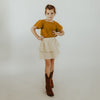 Meisjes Top Muslin | Parvati van Your Wishes in de kleur Saffron in maat 128.