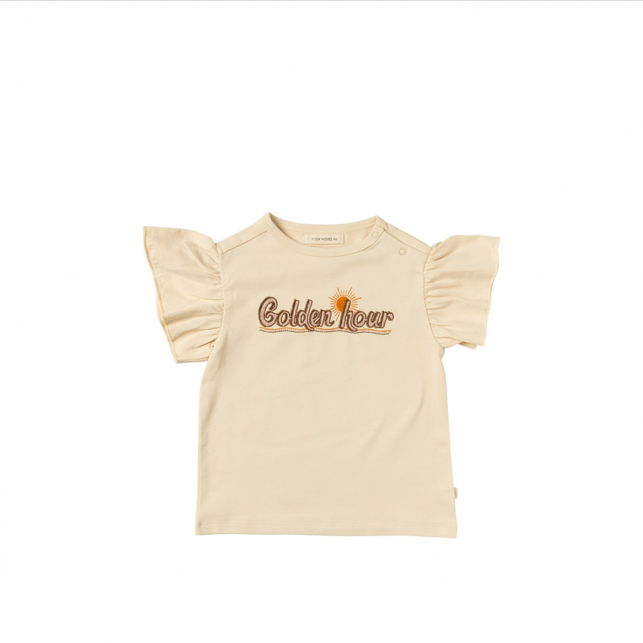 Meisjes Shirt shortsleeve Golden Hour | Jazz van Your Wishes in de kleur Honeycomb in maat 128.