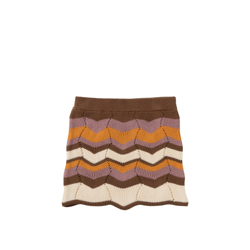 Meisjes Skirt Zigzag | Pomeline van Your Wishes in de kleur Multicolor in maat 122-128.