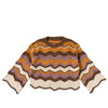 Meisjes Knitted Top Zigzag | Prim van Your Wishes in de kleur Multicolor in maat 122-128.