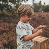 Jongens Skatebirds | Relaxed Tee van  in de kleur Grey Melange in maat 128.