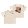 Jongens Ocean BLVD | Oversized Tee van Your Wishes in de kleur White Swan in maat 128.
