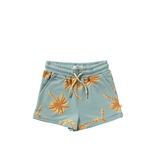 Jongens Palms | Relaxed Shorts van Your Wishes in de kleur Ocean in maat 128.