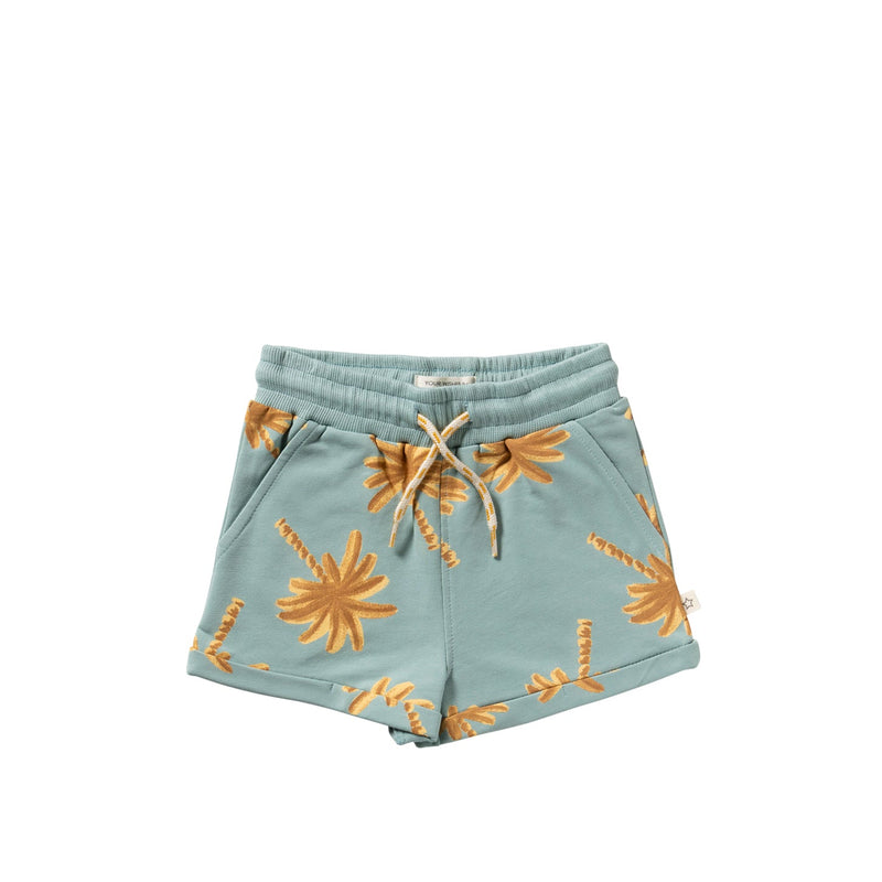 Jongens Palms | Relaxed Shorts van Your Wishes in de kleur Ocean in maat 128.