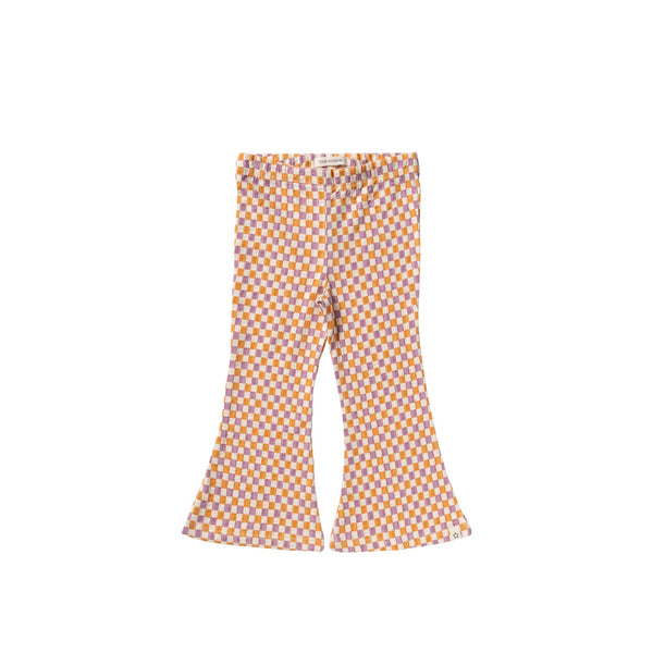 Meisjes Mini Check | Flared Legging van Your Wishes in de kleur Multicolor in maat 128.
