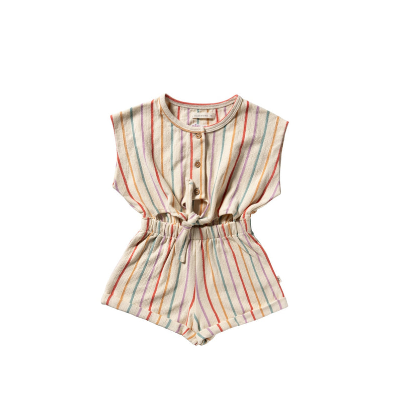 Meisjes Sunset Strip | Front Tie Playsuit van  in de kleur Multicolor in maat 128.