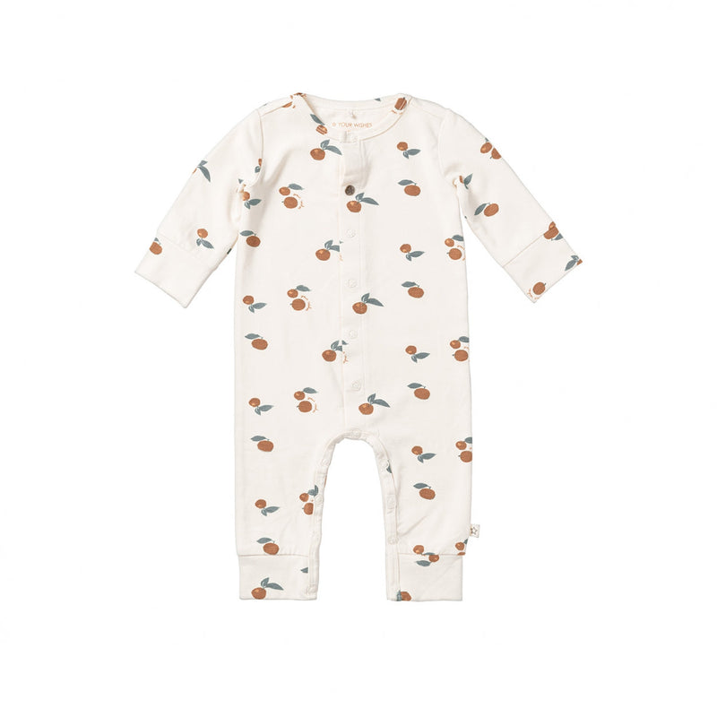 Unisexs Jumpsuit Orangine | Nicolai van Your Wishes Newborn in de kleur Antique White in maat 68.
