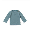 Jongens Longsleeve Solid | Nylo van Your Wishes Newborn in de kleur Smoke Blue in maat 68.