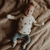 Jongens Broek Solid | Nesse van Your Wishes Newborn in de kleur Smoke Blue in maat 68.
