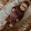 Meisjes Overslagromper met lange mouw Solid | Nala van Your Wishes Newborn in de kleur Lavender in maat 68.