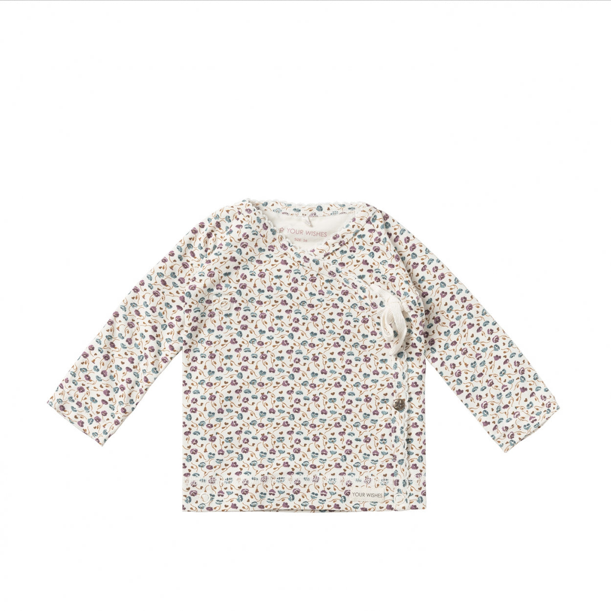 Meisjes Overslagshirt met lange mouw Poppies | Nawal van Your Wishes Newborn in de kleur Multicolor in maat 68.