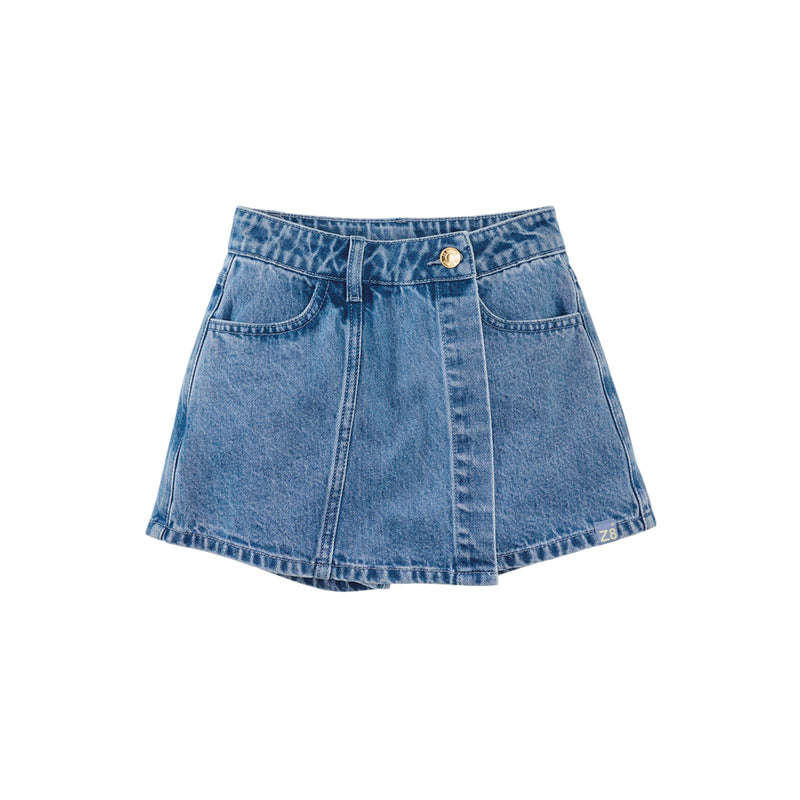 Meisjes Denim Skort Alina van Z8 Kids in de kleur Blue denim in maat 152.