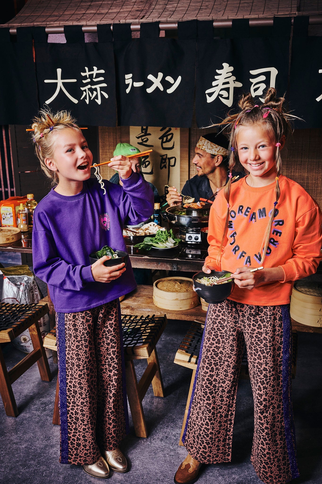 Meisjes Wide Leg Pants Ameera van Z8 in de kleur Amber Brown in maat 152.