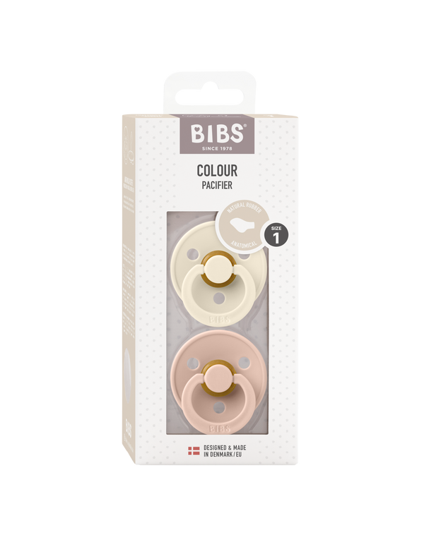BIBS - Colour speen in 2 stuks verpakking ANATOMIC Ivory / Blush