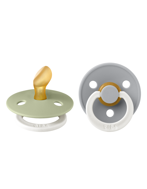 BIBS - Colour speen in 2 stuks verpakking ANATOMIC Sage GLOW / Cloud GLOW