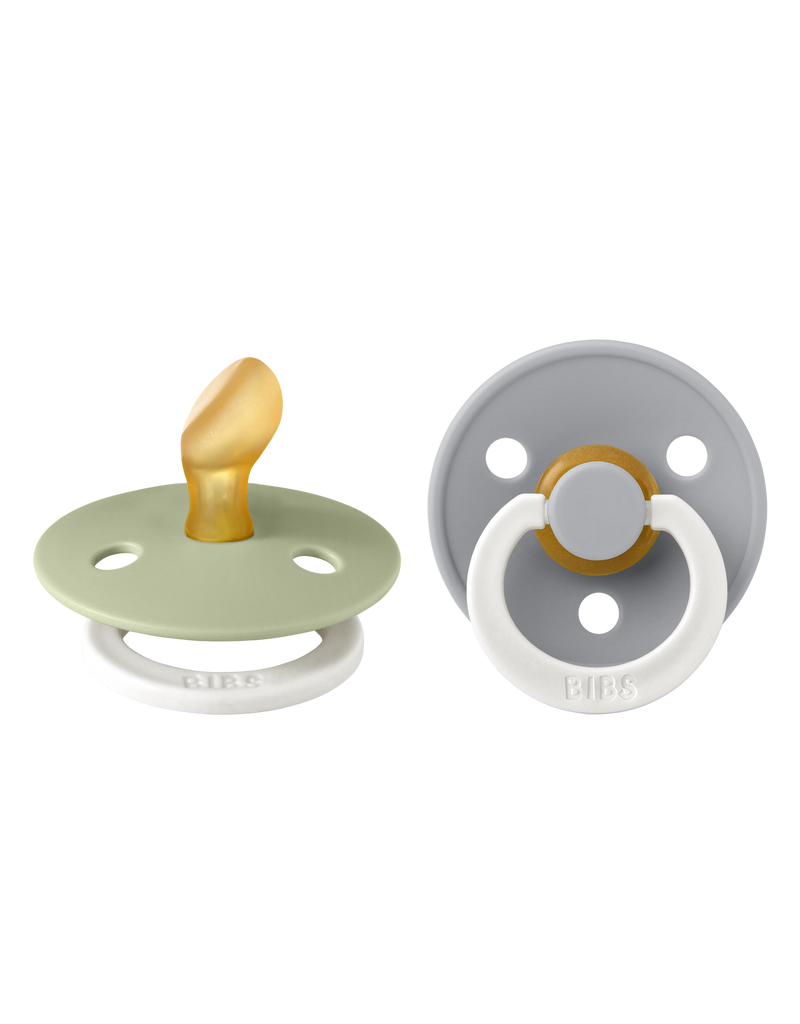 BIBS - Colour speen in 2 stuks verpakking ANATOMIC Sage GLOW / Cloud GLOW