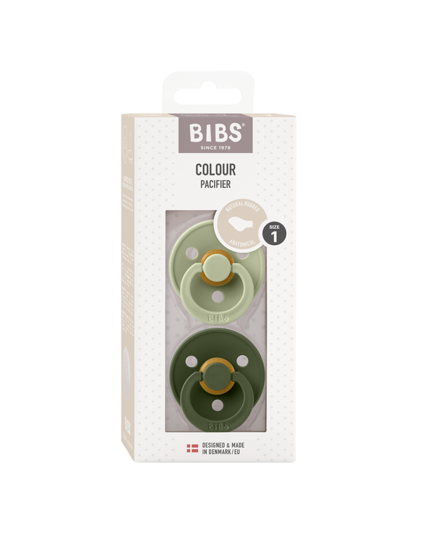 BIBS - Colour speen in 2 stuks verpakking ANATOMIC Sage / Hunter Green
