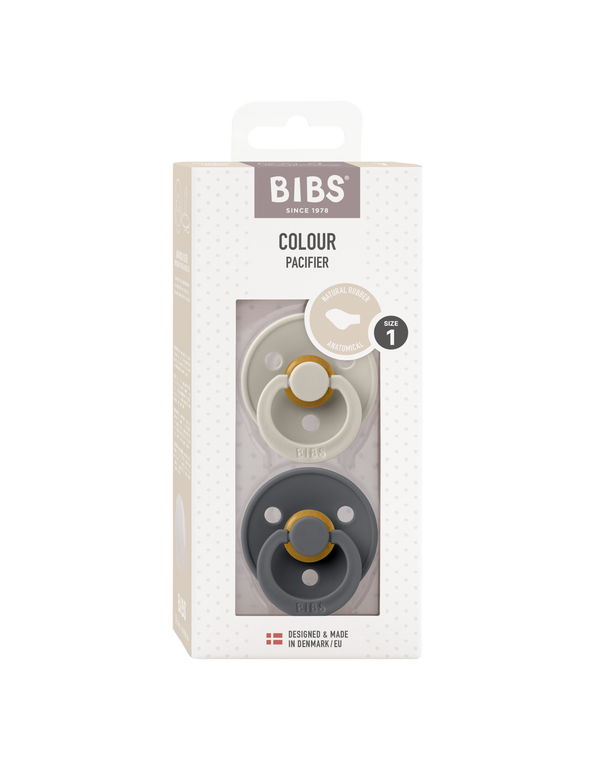 BIBS - Colour speen in 2 stuks verpakking ANATOMIC Sand / Iron