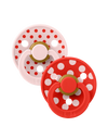 BIBS - Studio Colour 2 pack Polka Blossom / Candy Apple