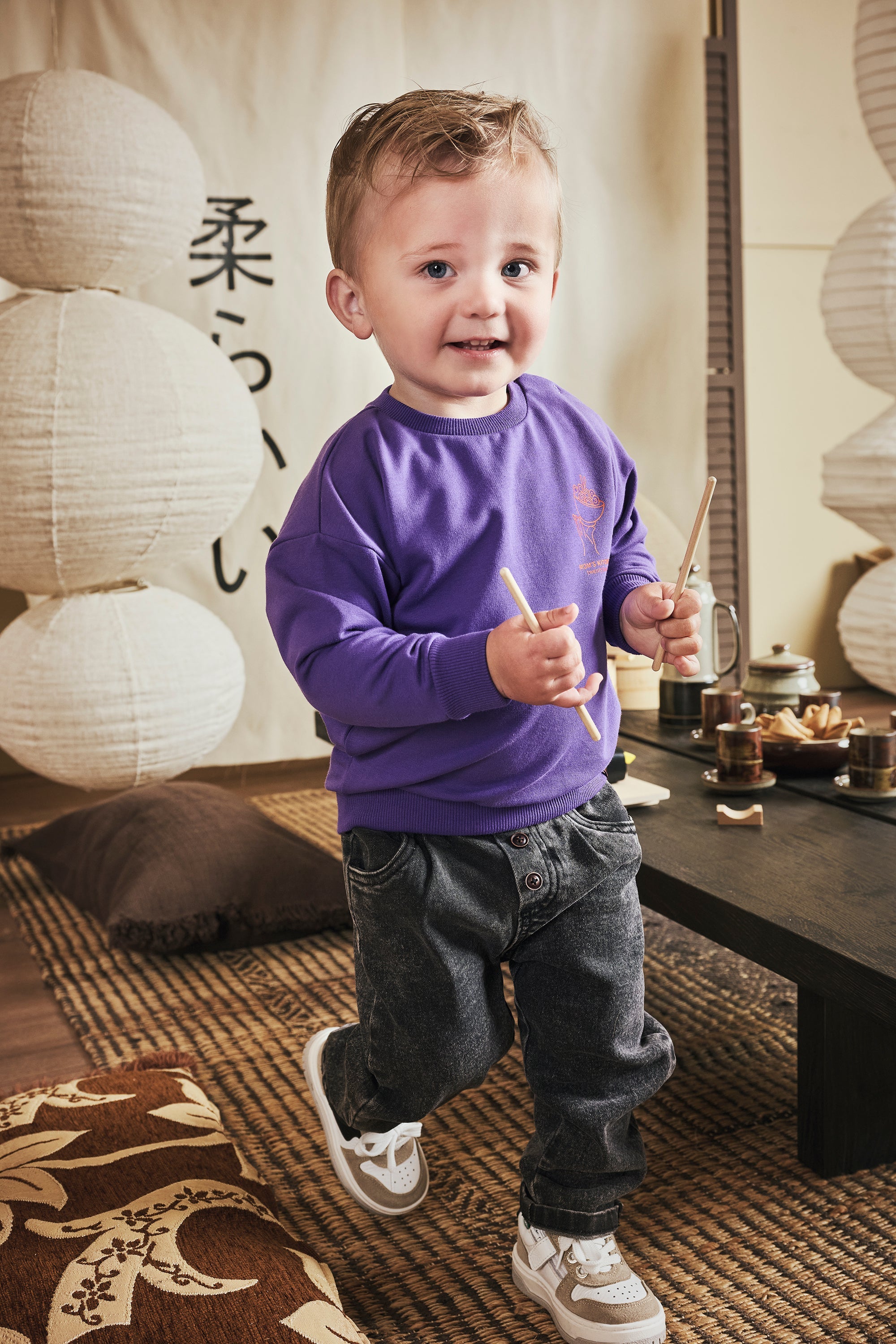 Jongens Denim Pants Bjarn van Z8 Mini in de kleur Black Denim in maat 116.